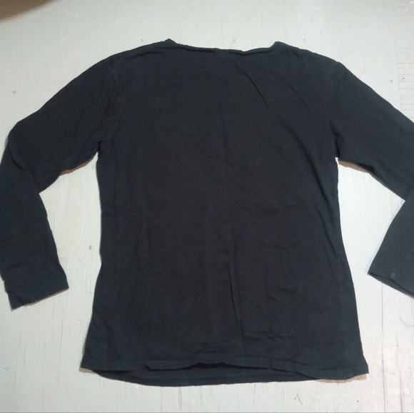 Point Zero Nicole Benista Long Sleeve Metallic Gold Top Size Medium - Picture 2 of 8